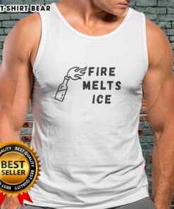 Awesome fire melts ice tank top featuring a vibrant graphic design for summer style and bold fashion statements.