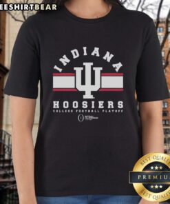 2026 National Championship Indiana Hoosiers ladies tee featuring vibrant design for football playoff fans.