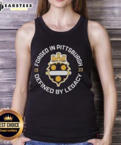 Awesome Forged in Pittsburgh Defined by Legacy 1933 Steelers throwback tank top showcasing vintage team pride and style.