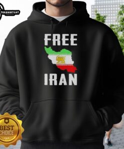 Awesome Free Iran Lion Symbol Hoodie featuring a bold lion graphic, perfect for showing support for Iran's freedom.