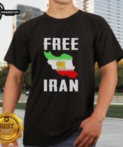 Alt Text: Awesome Free Iran Lion Symbol T-Shirt featuring a bold lion graphic representing freedom and heritage.
