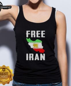 Alt Text: Awesome free Iran lion symbol tank top featuring a bold design, perfect for showcasing national pride and style.
