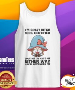 Awesome gnome tank top featuring 'Love Me or Hate Me' slogan, perfect for quirky fashion lovers and gnome enthusiasts.