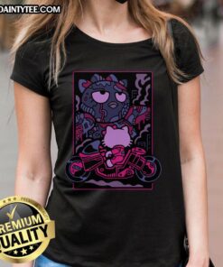 Cute Hello Kitty Kawaii ladies tee featuring colorful graphics, perfect for casual wear and fans of adorable fashion.