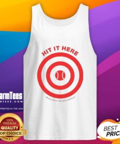 Awesome Hit It Here Make Zack Hampie Jealous Target Baseball Tank Top in vibrant colors, perfect for summer sports wear.