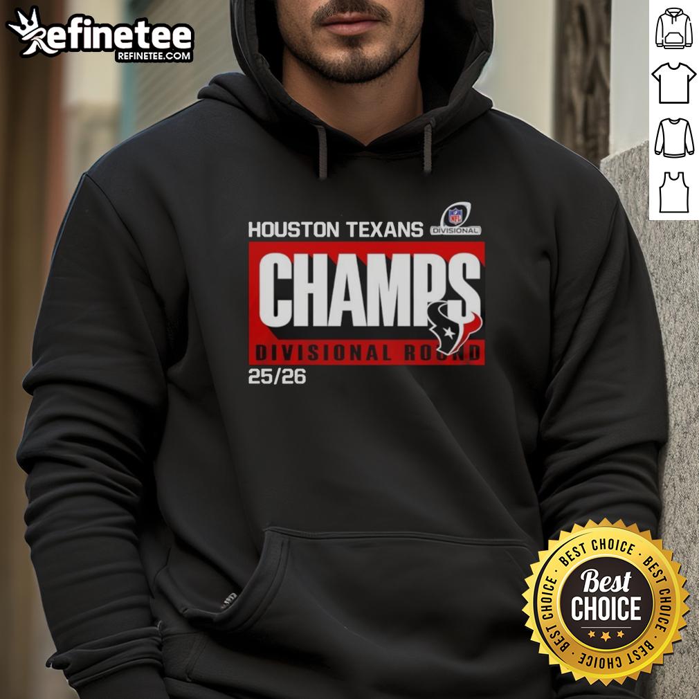 awesome-houston-texans-divisional-champs-divisional-round-25-26-hoodie Alt Text: Houston Texans Divisional Champs hoodie featuring bold graphics for the Divisional Round 25-26, perfect for fans.
