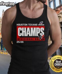 Awesome Houston Texans Divisional Champs tank top design featuring vibrant colors and bold team graphics for fans.