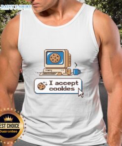 Stylish Awesome I Accept Cookies Tank Top in vibrant colors, perfect for casual summer wear and cookie lovers.