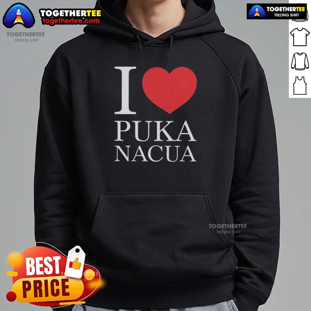 Awesome I Love Puka Nacua Hoodie Alt Text: Awesome I Love Puka Nacua Hoodie featuring stylish design and vibrant colors, perfect for fans and casual wear.