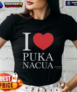 Stylish 'I Love Puka Nacua' ladies tee featuring vibrant colors and comfortable fit, perfect for fans.