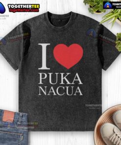 Awesome I Love Puka Nacua washed t-shirt featuring vibrant colors and a trendy design, perfect for casual wear.