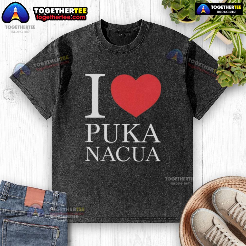 Awesome I Love Puka Nacua Washed T Shirt Awesome I Love Puka Nacua washed t-shirt featuring vibrant colors and a trendy design, perfect for casual wear.