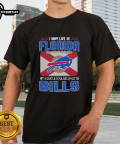 Buffalo Bills Football flag t-shirt, showcasing team spirit for fans living in Florida on game day.