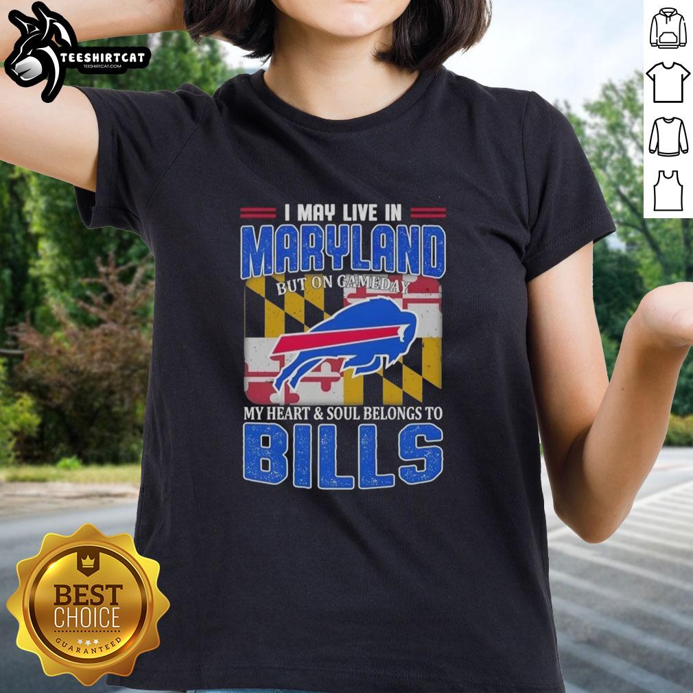awesome-i-may-live-in-maryland-but-on-gameday-my-heart-and-soul-belongs-to-buffalo-bills-football-flag-ladies-tee Buffalo Bills football flag ladies tee, perfect for game day pride while living in Maryland. Support your team in style!