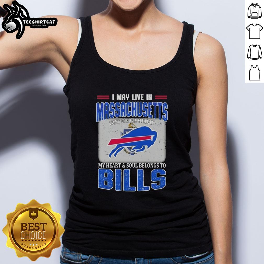 awesome-i-may-live-in-massachusetts-but-on-gameday-my-heart-and-soul-belongs-to-buffalo-bills-tank-top Buffalo Bills tank top showcasing team spirit, perfect for fans in Massachusetts on game day.