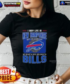 Buffalo Bills ladies tee shirt design for fans living in New Hampshire, showcasing team spirit on game day.