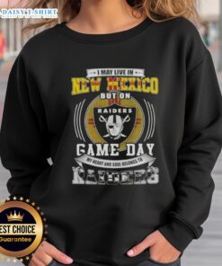 Cozy sweatshirt featuring Las Vegas Raiders logo, perfect for game day in New Mexico. Support your team in style!