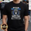 Awesome T-shirt featuring 'I May Live In Oklahoma But On Game Day My Heart Belongs To Las Vegas Raiders Football' design.