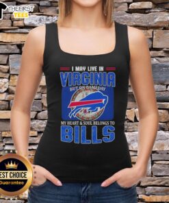 Buffalo Bills football flag tank top, showcasing team spirit for fans living in Virginia on game day.