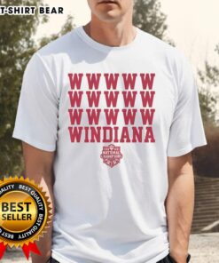 Alt Text: Awesome Indiana Football Windiana 2025 National Champions T-Shirt featuring bold graphics and team colors.