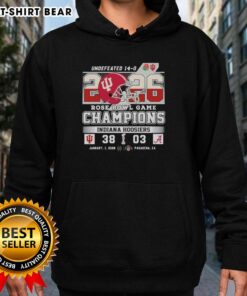 Awesome Indiana Hoosiers 2026 Rose Bowl Game Champions hoodie featuring bold team graphics and vibrant colors.