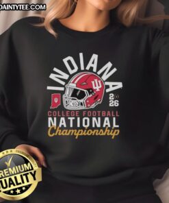 Awesome Indiana Hoosiers college football national championship 2026 helmet sweatshirt, perfect for fans and athletes.