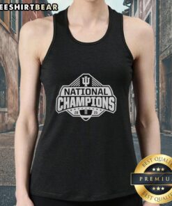 Awesome Indiana Hoosiers Football National Champions 2025 small logo tank top featuring team colors and emblem.