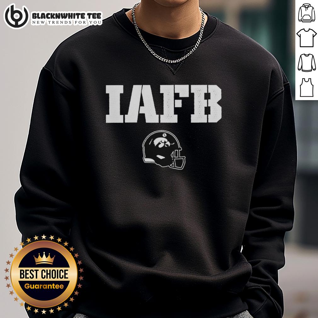 Awesome Iowa Hawkeyes Iafb Reliaquest Bowl Champions 2025 Helmet Logo Sweatshirt Iowa Hawkeyes IAFB Reliaquest Bowl Champions 2025 sweatshirt featuring the team helmet logo. Perfect for fans!