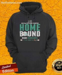 Alt Text: Miami Hurricanes 2026 Vrbo Fiesta Bowl Champions hoodie showcasing team pride and vibrant colors for fans.