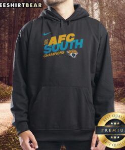 Jacksonville Jaguars 2025 NFC East Champions Super Bowl LX mascot hoodie showcasing team pride and vibrant colors.