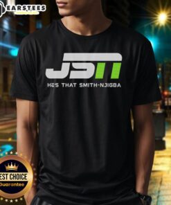 Jaxon Smith-Njigba Seattle Seahawks T-shirt featuring 'He's That Smith-Njigba' design, perfect for football fans.