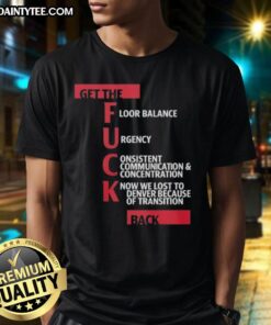 Alt Text: Awesome Jeff Van Gundy Get The Fck Back T-Shirt featuring bold graphics and a stylish design for basketball fans.