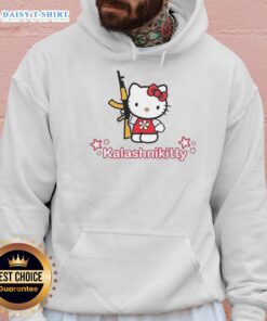 Awesome Kalashnikitty hoodie featuring a unique blend of Kalashnikov and Hello Kitty designs for stylish streetwear.