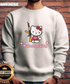 Awesome Kalashnikitty sweatshirt featuring a unique blend of Kalashnikov and Hello Kitty designs for stylish streetwear.