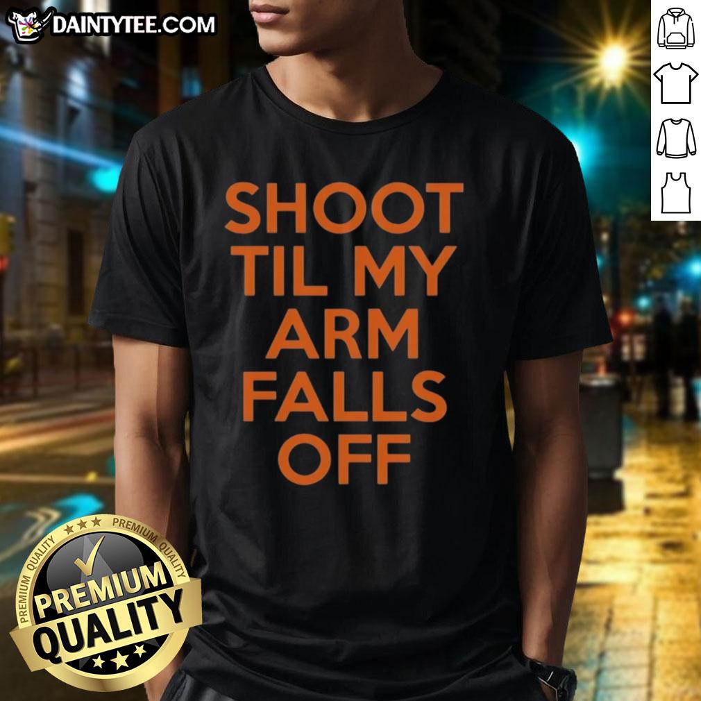 awesome-kevin-durant-shoot-til-my-arm-falls-off-t-shirt Alt Text: Awesome Kevin Durant Shoot Til My Arm Falls Off T-Shirt featuring bold graphics and vibrant colors, perfect for basketball fans.