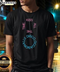 Awesome Kiss All The Time Disco Logo T-Shirt featuring vibrant colors and iconic band logo, perfect for music lovers.