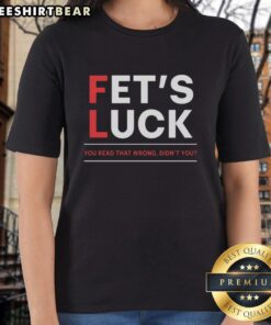 Retro ladies tee featuring 'Awesome Let's Luck You Read That Wrong' design in vibrant colors, perfect for casual wear.