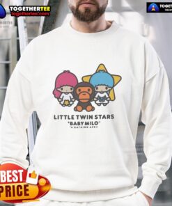 Awesome Little Twin Stars Baby Milo A Bathing Ape sweatshirt featuring colorful designs for trendy infants.