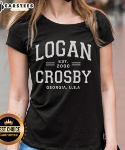 Awesome Logan Crosby Est 2000 Georgia USA Ladies Tee featuring stylish design and comfortable fit for casual wear.