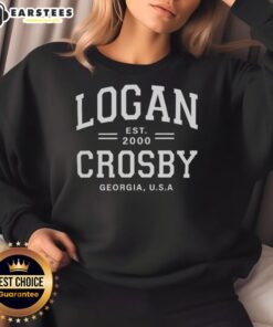 Awesome Logan Crosby Est 2000 Georgia USA sweatshirt featuring a stylish design for casual wear.