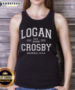 Awesome Logan Crosby Est 2000 Georgia USA tank top featuring a stylish design, perfect for casual wear in summer.
