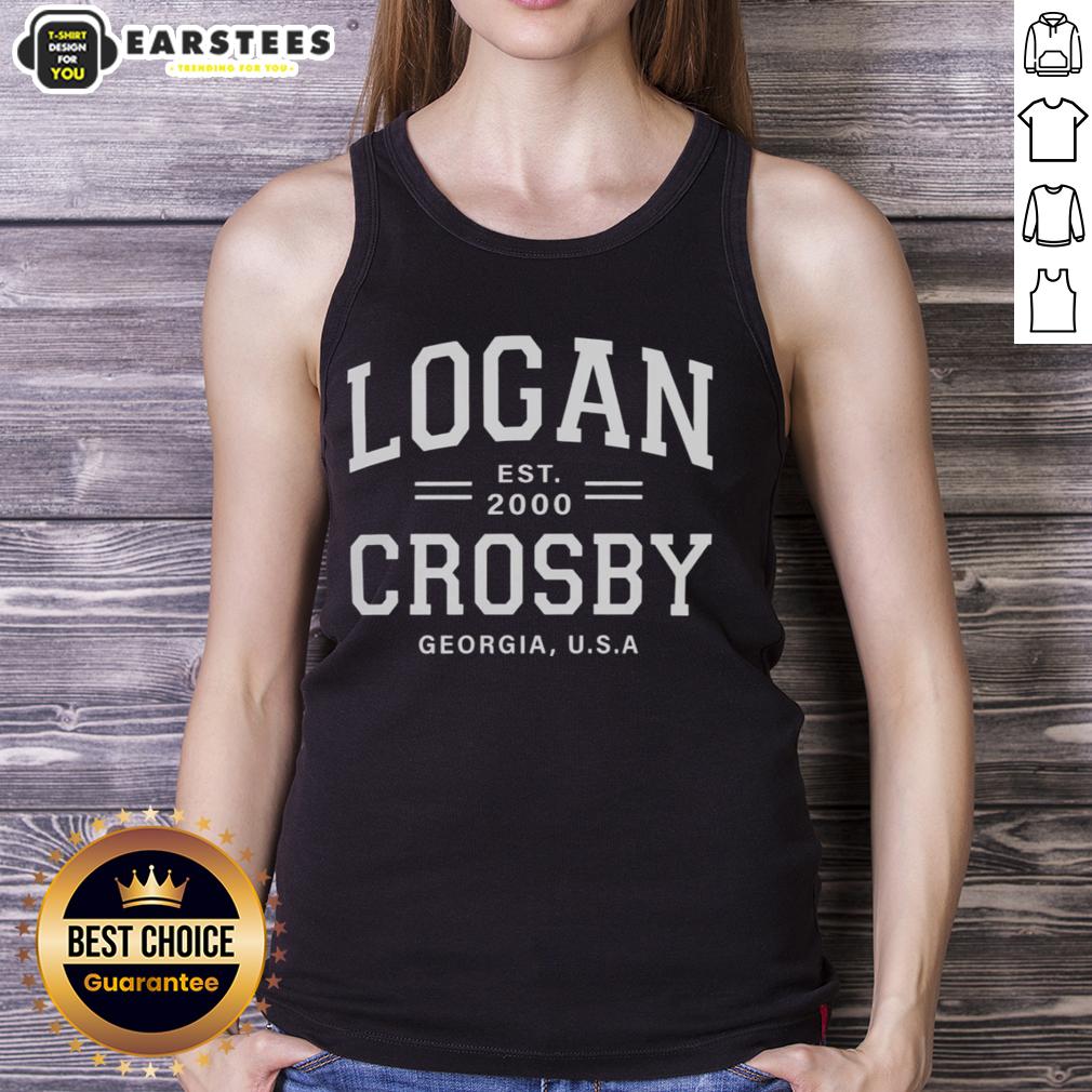 awesome-logan-crosby-est-2000-georgia-usa-tank-top Awesome Logan Crosby Est 2000 Georgia USA tank top featuring a stylish design, perfect for casual wear in summer.