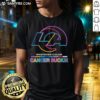 Awesome Los Angeles Rams Football T-Shirt featuring colorful 'Cancer Sucks' logo design, perfect for fans and supporters.