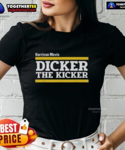 Alt Text: Awesome Los Angeles Rams Harrison Mevis The Thiccer Kicker Ladies Tee in vibrant colors for NFL fans.
