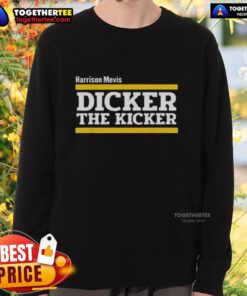 Alt Text: Awesome Los Angeles Rams Harrison Mevis the Thiccer Kicker sweatshirt featuring bold team colors and logo.