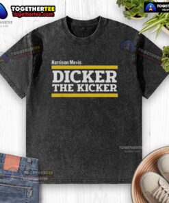 Alt Text: Awesome Los Angeles Rams Harrison Mevis The Thiccer Kicker washed t-shirt featuring vibrant team colors and logo.