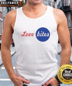 Alt Text: Stylish Awesome Love Bites logo tank top for a trendy summer look, perfect for casual outings and love-themed events.