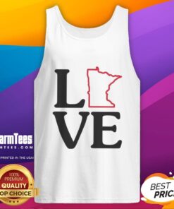 Awesome Love Minnesota Outline Tank Top featuring a stylish design perfect for summer wear and showcasing Minnesota pride.