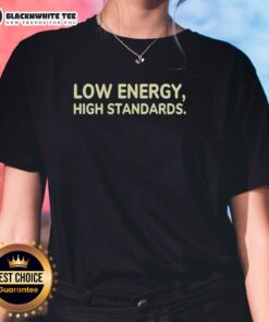 Awesome low energy high standards ladies tee showcasing a stylish design perfect for casual wear and relaxed outings.