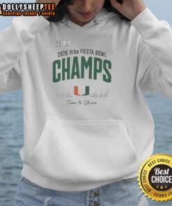 Awesome Miami Hurricanes 2026 Fiesta Bowl Champs hoodie showcasing team pride and vibrant colors for fans.